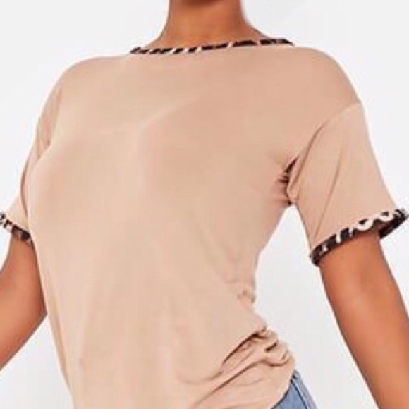 Fun Camel-Colored Leopard-Print Tee 🐪 🐆 - Picture 5 of 11